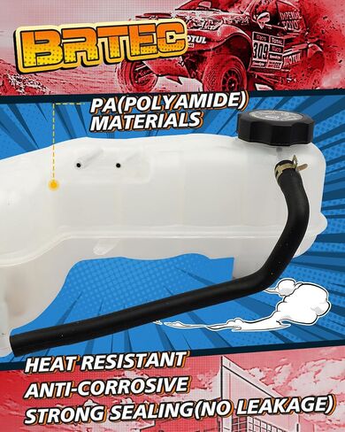 BRTEC Coolant Reservoir with Cap 1999 2000 2001 2002 2003 2004 2005 for Chevy Cavalier 1999-05 for Pontiac Sunfire; 1999 2000 2001 2002 2003 2004 2005 for Chevy Malibu Coolant Reservoir with Cap in Saudi Arabia