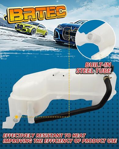 BRTEC Coolant Reservoir with Cap 1999 2000 2001 2002 2003 2004 2005 for Chevy Cavalier 1999-05 for Pontiac Sunfire; 1999 2000 2001 2002 2003 2004 2005 for Chevy Malibu Coolant Reservoir with Cap in Saudi Arabia