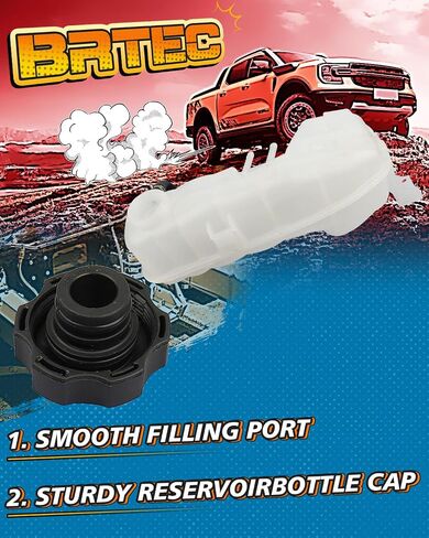BRTEC Coolant Reservoir with Cap 1999 2000 2001 2002 2003 2004 2005 for Chevy Cavalier 1999-05 for Pontiac Sunfire; 1999 2000 2001 2002 2003 2004 2005 for Chevy Malibu Coolant Reservoir with Cap in Saudi Arabia