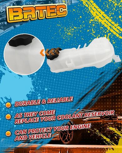 BRTEC Coolant Reservoir with Cap 1999 2000 2001 2002 2003 2004 2005 for Chevy Cavalier 1999-05 for Pontiac Sunfire; 1999 2000 2001 2002 2003 2004 2005 for Chevy Malibu Coolant Reservoir with Cap in Saudi Arabia