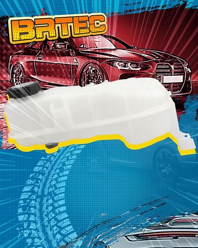 BRTEC Coolant Reservoir with Cap 1999 2000 2001 2002 2003 2004 2005 for Chevy Cavalier 1999-05 for Pontiac Sunfire; 1999 2000 2001 2002 2003 2004 2005 for Chevy Malibu Coolant Reservoir with Cap in Saudi Arabia