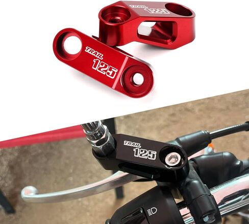 Compatible with Hon&da Trail 125 Any year Motorcycle Rearview Mirror Risers Extenders ct125 trail ct125 hunter cub trail 125 Accessories (black) in Saudi Arabia