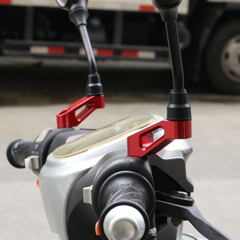 Compatible with Hon&da Trail 125 Any year Motorcycle Rearview Mirror Risers Extenders ct125 trail ct125 hunter cub trail 125 Accessories (black) in Saudi Arabia