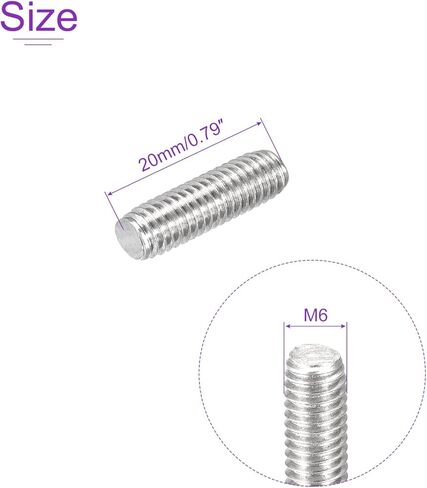 DMiotech 5Pack M3x100mm Length Fully Threaded Rod 304 Stainless Steel Right Hand Threads Rod Bar Studs Clamps in Saudi Arabia