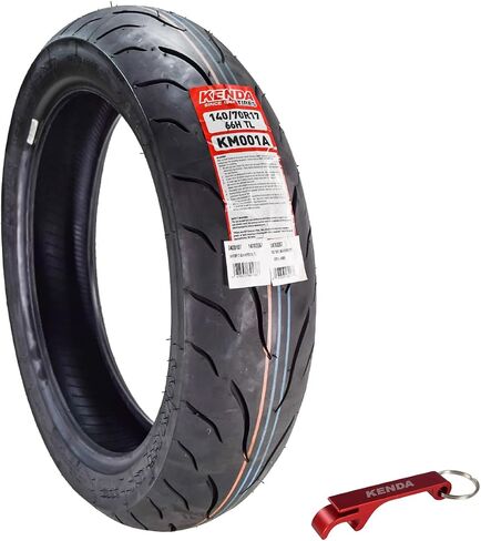Kenda KM1 (KM001) 120/70ZR17 الإطار الأمامي للدراجة النارية الرياضية 58W-الإطارات الشعاعية مع الاستقرار عالي السرعة والقبضة الرطبة الممتازة مع سلسلة المفاتيح (120/70-17) in Kuwait