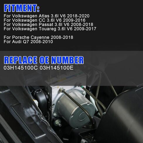 03H145100C Brake Vacuum Pump, For VM Atlas 2018-2020, For Passat 2008-2018 3.6L, For CC 2009-2016 3.6L, For Audi Q7 2008-2010, Replaces OE: 03H145100E in Kuwait