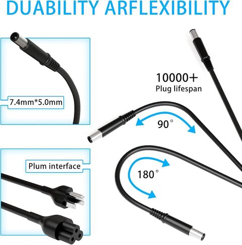 45W 65W Computer Charger Replacement for Dell Inspiron 11 13 14 15 3000 5000 7000 inspiron 3452 3551 3552 3558 3559 5552 5555 5558 5559 5565 5567 5568 5570 5578 P51F P25T P24T P57G laptop power cord in Kuwait