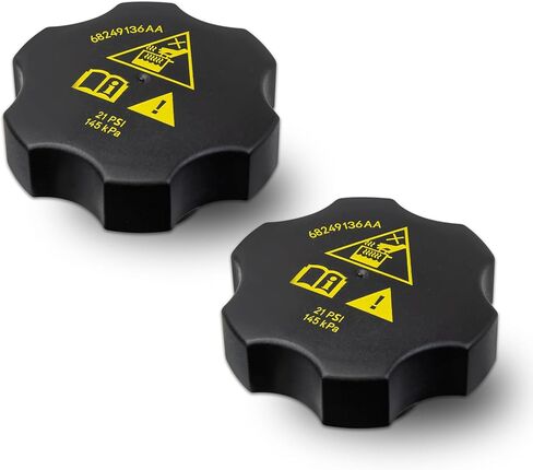 4 Pcs 68442532AA Radiator Coolant Reservoir Cap Replacement for 2013-2021 Ram 1500 2500 3500 4500 5500 for Chrysler for Dodge for Jeep - Replace 68442532AA, 68249136AA, 53479332 in Saudi Arabia