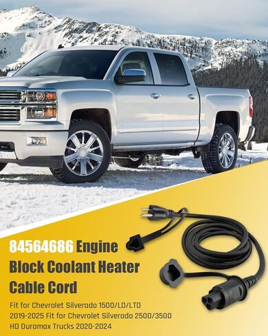 84564686 بلوك سلك سلك شيفروليه سيلفرادو 1500/LD/LTD 2019-2023 Duramax Trucks 2020-2024 ، كابل سخان سائل تبريد المحرك مناسب لـ GM Chevy Silverado 2500/3500 HD in Kuwait