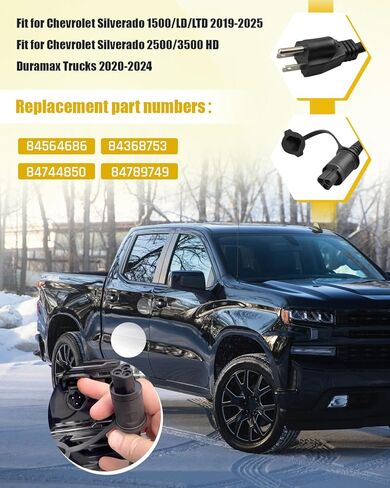 84564686 بلوك سلك سلك شيفروليه سيلفرادو 1500/LD/LTD 2019-2023 Duramax Trucks 2020-2024 ، كابل سخان سائل تبريد المحرك مناسب لـ GM Chevy Silverado 2500/3500 HD in Kuwait