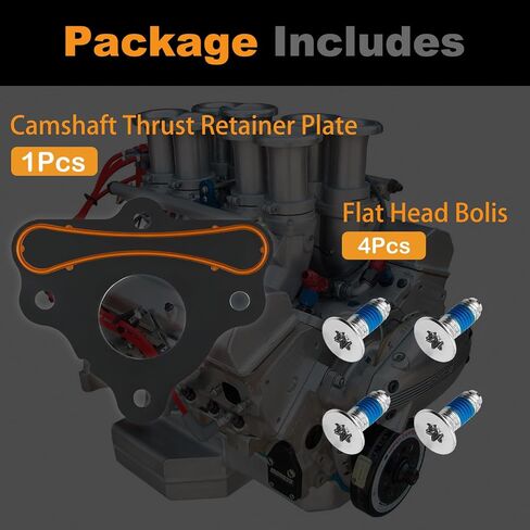 LS Camshaft Retainer Plate Gasket Bolt Kit for Chevy Gen III IV V Engines, 12589016 11561455, Vortec Corvette Cam 4.8L 5.3L 6.0L 6.2L LT1 LT4 LS1 LS2 LS3 in Saudi Arabia