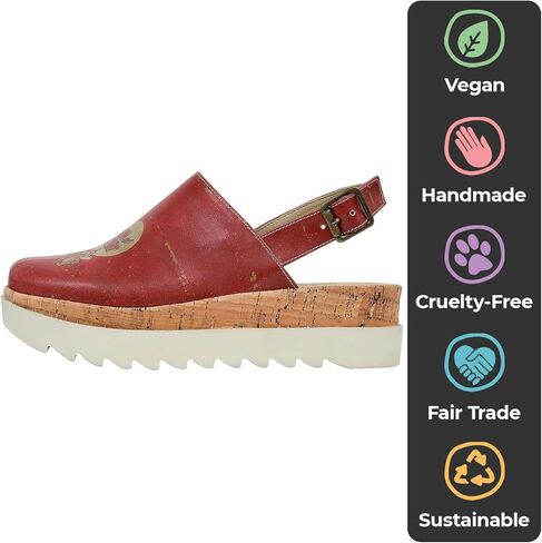 صنادل DOGO ذات المنصة النسائية - صنادل إسفين نباتية ومصنوعة يدويًا للنساء in Kuwait