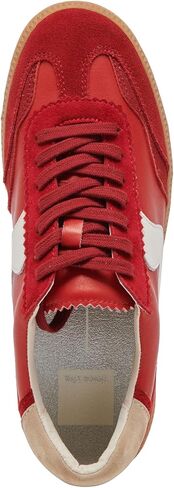 Dolce Vita Women's NOTICE Sneaker, CRIMSON SUEDE, 6.5 in Saudi Arabia