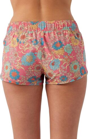 O'NEILL Womens Swim Laney 2 Printed Stretch Board Elastic Waist Shorts, Multi Colored, M in Saudi Arabia