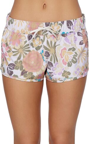 O'NEILL Womens Swim Laney 2 Printed Stretch Board Elastic Waist Shorts, Multi Colored, M in Saudi Arabia