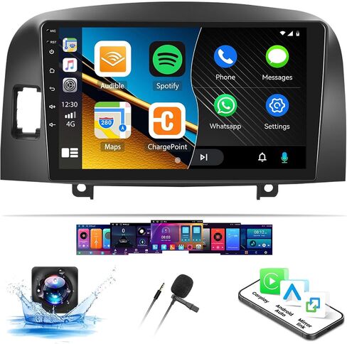 8-Core 4+64G Android Stereo for with Hyundai Sonata NF 2004-2008 with Carplay Android Auto 59 Theme 9 inch Touch Screen Bluetooth 5.0 FM/RDS Network Radio DSP 32EQ AI Voice GPS in Saudi Arabia