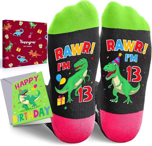 HAPPYPOP 13th Year Old Birthday Gifts for Girls - Socks for Teenager Girls Boys Age 13, 13 Yr Old Gift Ideas, Presents for 13 Year Old in Saudi Arabia