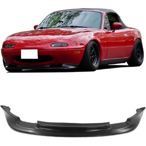 Front Bumper Lip Compatible with 1990-1997 Mazda Miata MX-5 All Models Type GV Style Black Spoiler Splitter Valance Fascia Cover Guard Protection Conversion by IKON MOTORSPORTS, 1991 1992 1993 1994