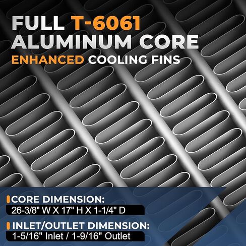 Auto Dynasty Radiator Compatible with 1999-2006 Silverado Sierra Yukon Tahoe Suburban 4.3L 4.8L 5.3L AT, DPI 2334 Factory Style 1-Row Cooling Radiator, 28-1/4" W X 18-11/16" H X 1" D in Kuwait