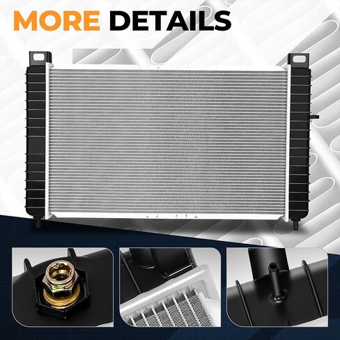 Auto Dynasty Radiator Compatible with 1999-2006 Silverado Sierra Yukon Tahoe Suburban 4.3L 4.8L 5.3L AT, DPI 2334 Factory Style 1-Row Cooling Radiator, 28-1/4" W X 18-11/16" H X 1" D in Kuwait
