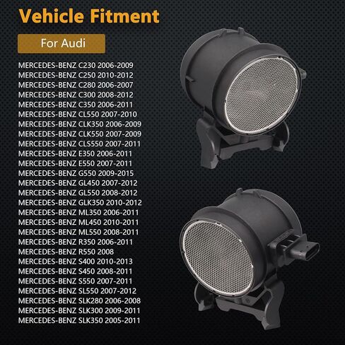 مستشعر تدفق الهواء الشامل لـ Mercedes-Benz C230 C250 C280 C300 C350 06-12 / S400 S450 S550 SL550 SLK 280 SLK300 SLK350 06-13 / ML350 ML450 ML550 06-11 يحل محل 0280218190 2730948 2730948 in Saudi Arabia