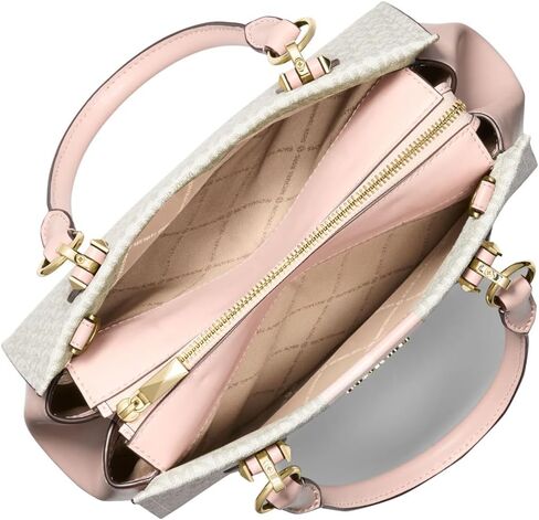 Michael Kors Marilyn Medium Satchel, Vanilla/Luggage in Saudi Arabia