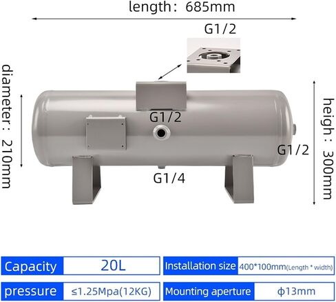 Stainless Steel Pressure Tank Small air Storage ta 5L 10L 20L Carbon Steel Air Storage Cylinde Buffer Containerr Air Pressure Tank(YC-10L-C) in Saudi Arabia