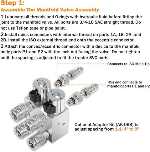 Hydraulic Multiplier Kit - SCV Splitter Valve 2 Circuit fit for JohnDeere/Case/Kubota Tractors,SCV Splitter/Diverter Manifold Valve with Switch Box Control,Hydraulic Multiplier 2 Circuit Kit 3000 PSI in Saudi Arabia