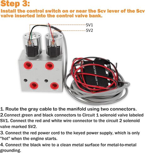 Hydraulic Multiplier Kit - SCV Splitter Valve 2 Circuit fit for JohnDeere/Case/Kubota Tractors,SCV Splitter/Diverter Manifold Valve with Switch Box Control,Hydraulic Multiplier 2 Circuit Kit 3000 PSI in Saudi Arabia