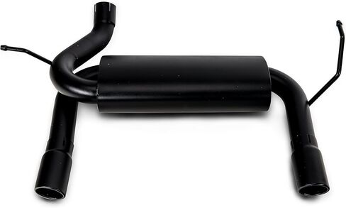 Red Rock Dual Outlet Axle Back Exhaust with Black Tips Fits Jeep Wrangler JK 2007-2018 in Saudi Arabia