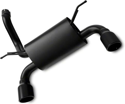Red Rock Dual Outlet Axle Back Exhaust with Black Tips Fits Jeep Wrangler JK 2007-2018 in Saudi Arabia