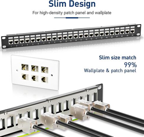 12-Pack Shielded Cat6A / Cat6 Keystone Jack 10Gbps Zinc-Alloy Housing Modular Termination | Easy Internet Tool Free Jacks | for Cat6A up to 23AWG Solid Bulk S/FTP Ethernet Cable in Saudi Arabia