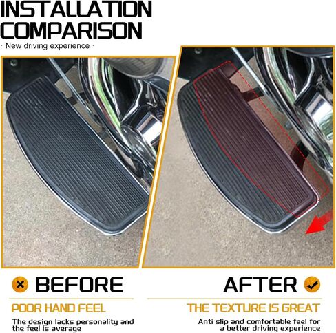 Driver Floorboard Extensions 1-1/4 inch Driver Floorboard Outward Extension Fit For Harley Touring Electra Glides Road Glides Road Kings Street Glides Trikes 2014-2024 (Color:Black) in Saudi Arabia