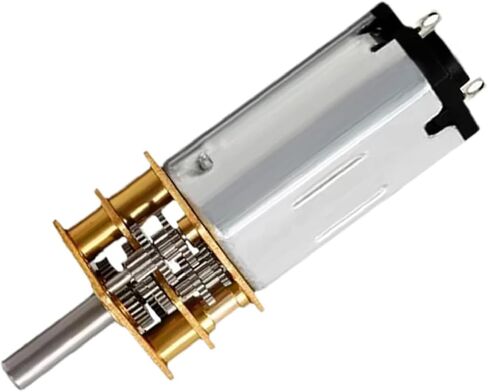 GLINTDEER N30 DC Micro Metal Gear Motor, Silver, 12mm Diameter, 40.8mm Length, 3V-12V, Multiple Speed Options 15-1000RPM, for DIY Projects, Robotics (150 3V) in Saudi Arabia