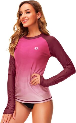 العلم الأمريكي المرأة Rashguard طويلة الأكمام الشمس واقية الوطنية الصيف قمصان المياه M in Saudi Arabia
