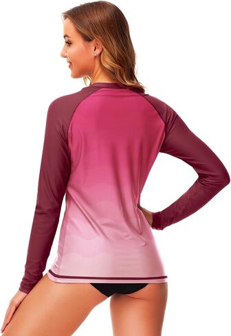 العلم الأمريكي المرأة Rashguard طويلة الأكمام الشمس واقية الوطنية الصيف قمصان المياه M in Saudi Arabia