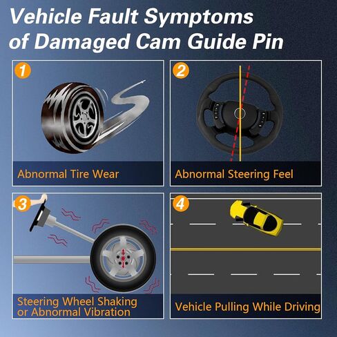 12 Pcs Alignment Cam Guide Pins Camber Pins Compatible with Chevrolet Avalanche Silverado Tahoe Suburban GMC Sierra Savana Yukon Cadillac Escalade Hummer H2 H3 in Saudi Arabia