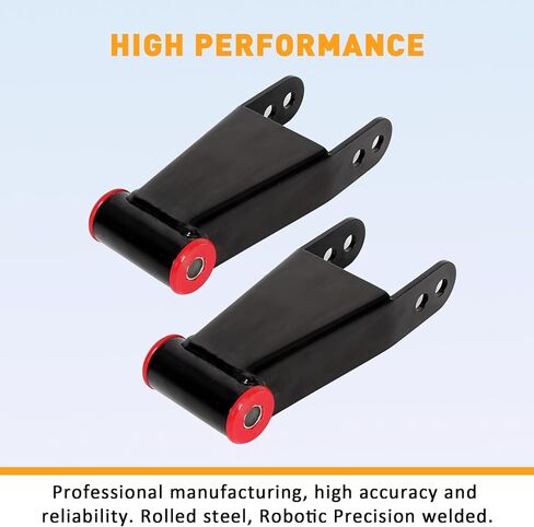 ECOTRIC 2"-3" Lowering Drop Shackles Rear Compatible With 2004-2014 Ford F150 F-150 Rear leveling shackles Adjustable 2" to 3" Leveling kit 2wd Black in Saudi Arabia