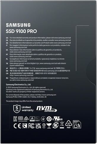 SAMSUNG 990 Pro 1 تيرابايت Gen4 NVMe SSD 7450 برميل/الثانية 6900 برميل/الثانية R/W 1550K/1200K IOPS 600TBW 1.5M Hrs MTBF لجهاز PS5 5 سنوات in Saudi Arabia