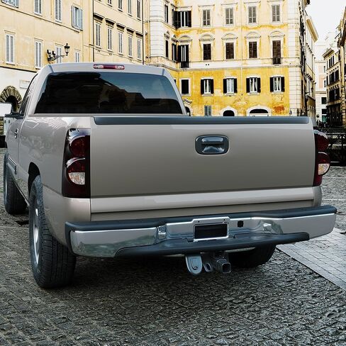 KUAFU Chrome Rear Step Bumper Compatible with 1999-2006 Chevy Chevrolet Silverado GMC Sierra 1500 2500 Steel with License Plate Light Replacement for GM1103122 12496085 in Saudi Arabia
