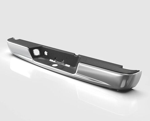 KUAFU Rear Step Bumper Assembly Compatible With 2002-2008 Dodge Ram 1500 2003-2009 Ram 2500 3500 Replace for CH1103111 CH1103108 W/Top Pads & & license Plate lamp Chrome in Saudi Arabia
