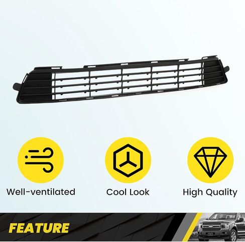 Kuafu Front Lower Grill متوافق مع 2011 2012 2013 Toyota Corolla to1036125 5311202280 Pumper Hood Grille Black in Kuwait
