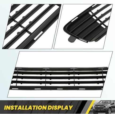 Kuafu Front Lower Grill متوافق مع 2011 2012 2013 Toyota Corolla to1036125 5311202280 Pumper Hood Grille Black in Kuwait