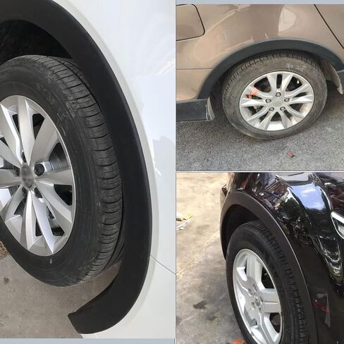 XmuxHai 2.17In(5.5CM)*11.5FT*2PCS Car Wheel Eyebrow Arch Trim Lips Strip Fender Flare Protector Universal Rubber Wheel Eyebrow Protector for Car and Truck Fender Flare Edge Trim (5.5CM) in Kuwait