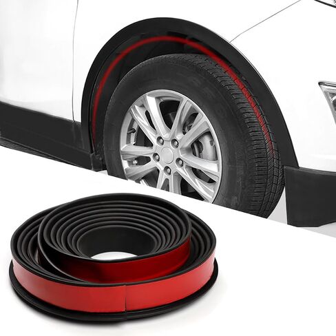 XmuxHai 2.17In(5.5CM)*11.5FT*2PCS Car Wheel Eyebrow Arch Trim Lips Strip Fender Flare Protector Universal Rubber Wheel Eyebrow Protector for Car and Truck Fender Flare Edge Trim (5.5CM) in Kuwait