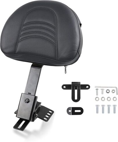 Adjustable Plug-in Driver Rider Backrest Sissy Bar With Backrest Pad Custom Compatible With For 1997-2024 Touring Models Street Glide Road Glide Electra Glide Road King (Black) in Kuwait