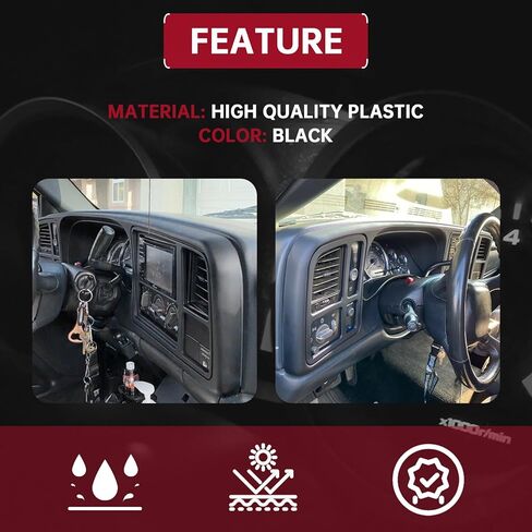 Hecasa Double Din Truck Dash Kit متوافق مع استبدال راديو سييرا سييرا سييرا سييرا سييرا من 1999-2002 عام 1999-2002 in Saudi Arabia