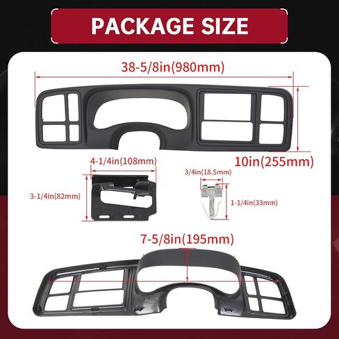 Hecasa Double Din Truck Dash Kit متوافق مع استبدال راديو سييرا سييرا سييرا سييرا سييرا من 1999-2002 عام 1999-2002 in Saudi Arabia