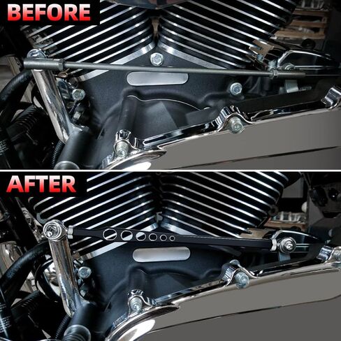 Amazicha Black Gear Shift Linkage متوافق مع Harley Softail Touring Electra Street Glide Road Road Road King Tri Glide 1986-2024 in Saudi Arabia