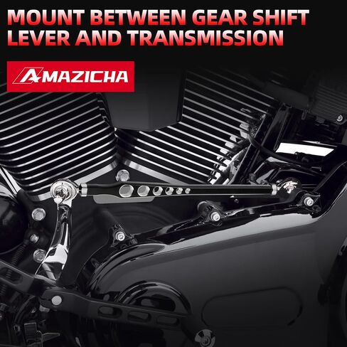 Amazicha Black Gear Shift Linkage متوافق مع Harley Softail Touring Electra Street Glide Road Road Road King Tri Glide 1986-2024 in Saudi Arabia